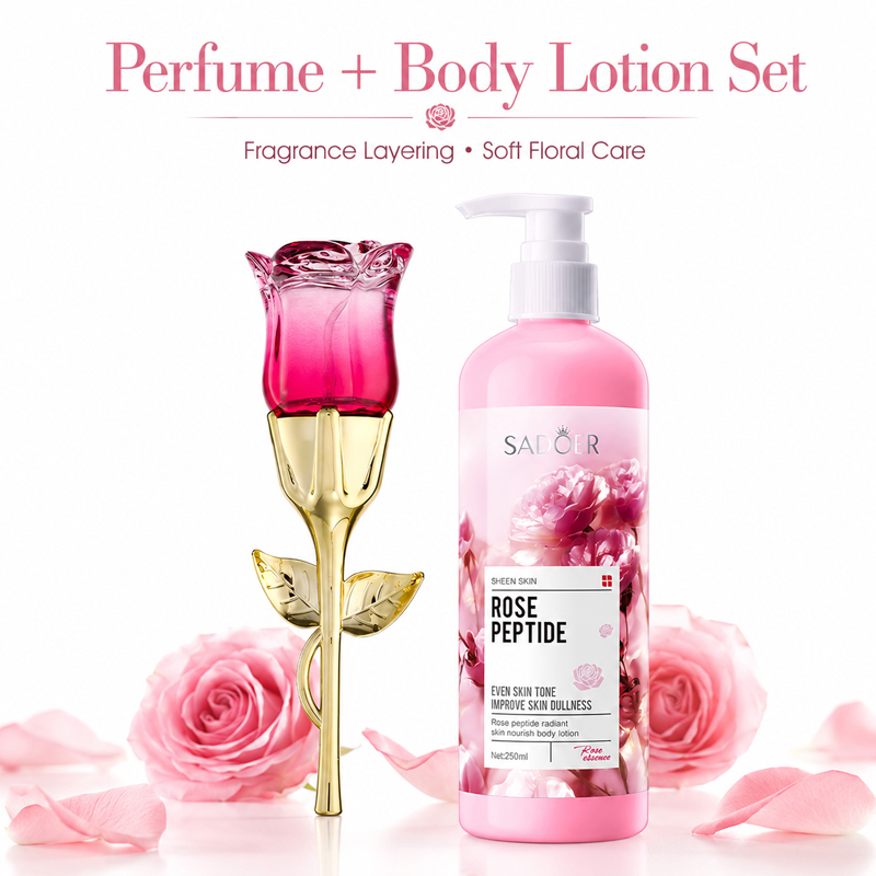 Women'S Perfume Rose Fragrance - Набор парфюмерной воды и лосьона для